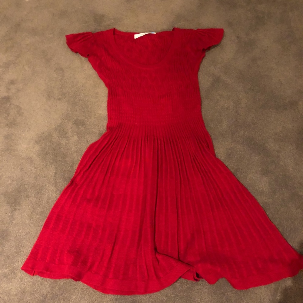 Red Anthropologie Sparrow Sweater Dress sz M